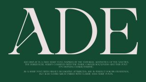 Ade-Display 免费字体可商用