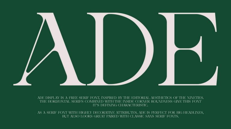 Ade-Display 免费字体可商用